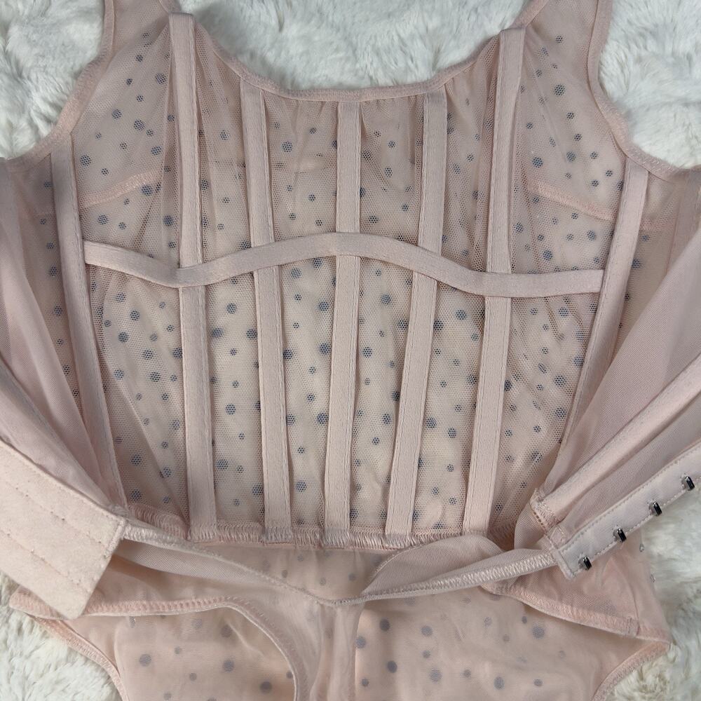 Victoria’s Secret Sugar Coated Crystal Corset Teddy Bodysuit Dreamy Pink S.‎ XS - Picture 7 of 11